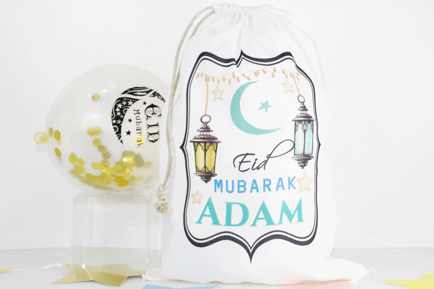 personalised eid sacks, personalised eid gift for kids, Ramadan Eid gift ideas